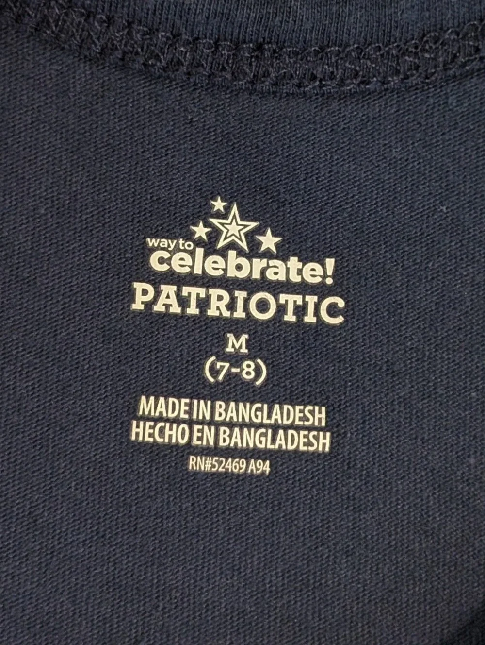 ⭐ Girls Celebrate Patriotic Glitter Sparkle Unicorn Shirt M 7-8